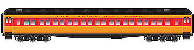 Atlas Heavyweight Paired-Window Coach Milwaukee Road HO Scale Model Train Passenger Car #20001718