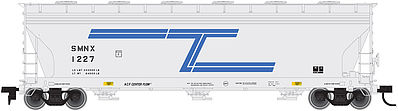 Atlas ACF 4650 3-Bay Centerflow Covered Hopper Solvay HO Scale Model Train Freight Car #20002853