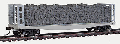 Atlas Pulpwood Flat Open Undecorated HO Scale Model Train Freight Car #20002869