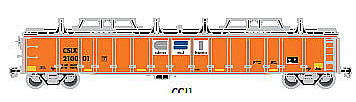 Atlas Gondola with Cover CSI #210245 HO Scale Model Train Freight Car #20003252