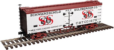 Atlas 36 Wood Reefer Schwarzchild & Sulzberger #1675 HO Scale Model Train Freight Car #20003987