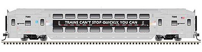 Atlas Commuter Coach Trailer New Jersey Transit #7580 HO Scale Model Train Passenger Car #20004131