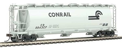 Atlas 3-Bay Cylindrical Hopper Conrail #884307 HO Scale Model Train Freight Car #20004361