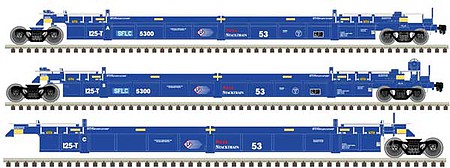 Atlas 53 Well Car BNSF 9015 (3) HO Scale Model Train Freight Car Set #20004608