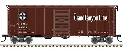 Atlas 40 Postwar Boxcar ATSF (Santa Fe) #33521 HO Scale Model Train Freight Car #20004782