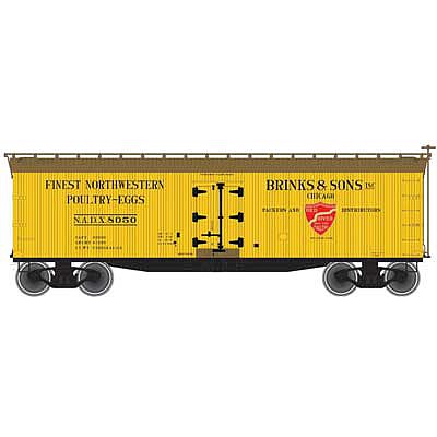 Atlas 40 Wood Reefer Brinks & Sons #8052 HO Scale Model Train Freight Car #20005839