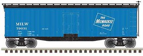 Atlas 40' Wood Reefer Milwaukee Road Ice #79031 HO Scale Model Train Freight Car #20005844