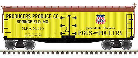 Atlas 40 Wood Reefer Producers Produce Co #110 HO Scale Model Train Freight Car #20005848