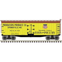 Atlas 40' Wood Reefer Producers Produce Co #111 HO Scale Model Train Freight Car #20005849