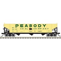 Atlas 70 Ton 9 panel Hopper car Peabody #6923 HO Scale Model Train Freight Car #20006918
