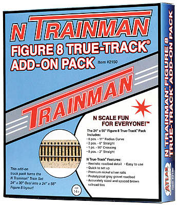Atlas Trainman(R) True Track Add-On Pack - 24 x 56 N Scale Nickel Silver Model Train Track #2150