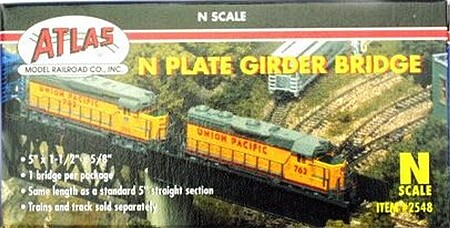 Atlas Plate Girder Bridge Code 80 N Scale Model Railroad Bridge #2548