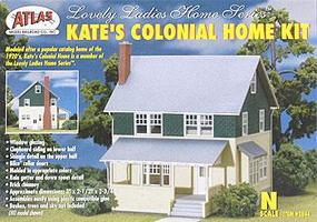 Atlas Kate's Colonial Home Kit N Scale Model Railroad Building #2844
