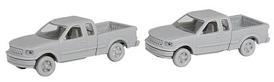 Atlas Ford F-150 Standard Side Pickup - 2-pack - Undecorated N Scale Model Railroad Vehicles #2940