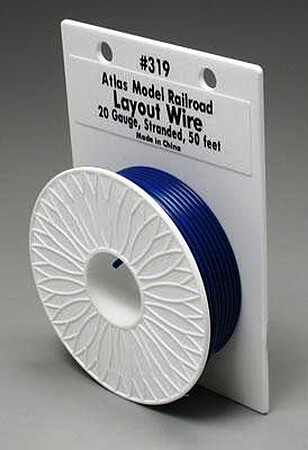 Atlas Layout Wire #20 Blue 50 Model Railroad Hook-Up Wire #319