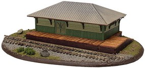 Atlas Freight Station Laser-Cut Wood Kit HO Scale Model Railroad Trackside Building #4001050
