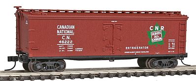 Atlas 40 Wood Reefer Canadian National #46222 N Scale Model Train Freight Car #41548