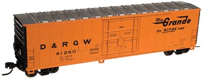 Atlas 50 Plug-Door Boxcar Denver & Rio Grande Western N Scale Model Train Freight Car #50001356