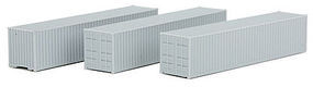 Atlas 40' Container Undecorated (2) N Scale Model Train Freight Car Load #50002257