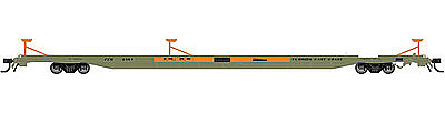 Atlas ACF 89 4 Intermodal Flatcar Florida East Coast #2490 N Scale Model Railroad #50002575