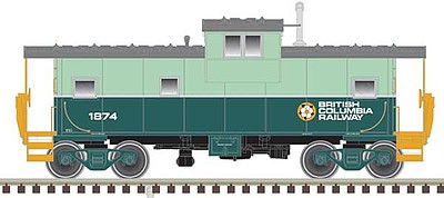 Atlas Extended Vision Caboose British Columbia Rail #1874 N Scale Model Train Freight Car #50004135