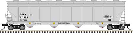 Atlas ACF 5800 4-Bay Plastics Covered Hopper DBCX #371199 N Scale Model Train Freight Car #50005396