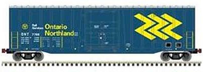 Atlas NSC 5111 50 Plug-Door Boxcar - Ready to Run Ontario Northland 7783 (blue, yellow) - N-Scale