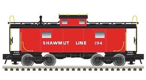 Atlas NE-6 Caboose Ready to Run Master(R) Pittsburg and Shawmut #193 (red, white, black) N-Scale