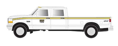 Atlas 1990s Ford(R) F-250 - F-350 Standard Cab Pickup Set - Assembled Herzog (white, yellow) - N-Scale