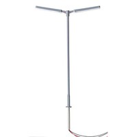 N Dbl Arm Parking Lot Lite Gray Led 3pak
