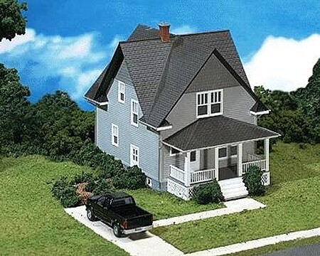 Atlas Kims Classic American Home Kit HO Scale Model Railroad Building #713