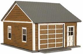 Atlas Kim's Classic Garage Kit (Laser-Cut Wood) pkg(2) HO Scale Model Railroad Building #735