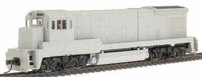 Atlas GE B23-7 Powered - DCC-Ready Undecorated HO Scale Model Train Diesel Locomotive #8001