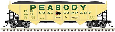 Atlas-O O Trainman 70-Ton 9-Panel Hopper,Peabody Coal (2R)