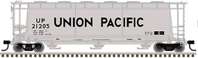 Atlas-O 3-Bay Cylindrical Hopper 2-Rail Ready to Run Master(R) Union Pacific (gray, black, Large Lettering) O-Scale