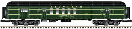 Atlas-O 70 Madison Heavyweight Railway Post Office - 3-Rail - Ready to Run Southern Railway 152 (green, black) - O-Scale