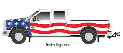 Atlas-O O Ford F-250 Pickup Truck, American Flag Scheme