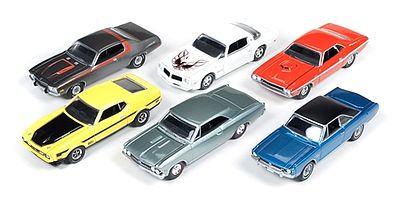 AutoWorldDiecast AutoWorld Diecast Set (6 Cars) Diecast Model Car 1/64 Scale #64023b