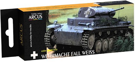 Amusing Wehrmacht WWII Fall Weiss AFVs (6 10ml Bottles) Hobby and Model Enamel Paint Set #2099