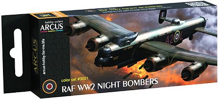Amusing RAF WWII Night Bomber Aircraft (6 10ml Bottles) Hobby and Model Enamel Paint Set #3001