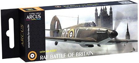Amusing RAF WWII Battle of Britain Aircraft (6 10ml Bottles) Hobby and Model Enamel Paint Set #3007