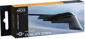 Amusing US Mighty Spirits Stealth Bombers Aircraft Enamel Paint Set (6 Colors) 10ml Bottles