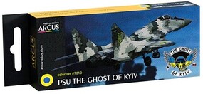 Amusing PSU The Ghost of Kyiv Pixel MiG29 Ukrainian AF Fighter Aircraft Enamel Paint Set (6 Colors) 10ml Bottles