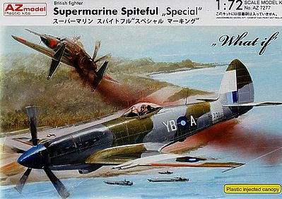 AZ Supermarine Spiteful Special British Fighter Plastic Model Airplane Kit 1/72 Scale #7277