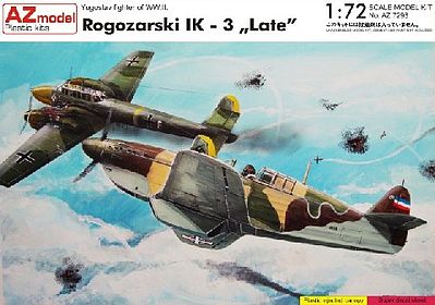 AZ Rogozarski IK Late WWII Yugoslav Fighter Plastic Model Airplane Kit 1/72 Scale #7298