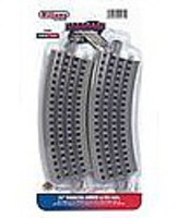 Bachmann 36' Curved E-Z Track 4 pack O Scale Nickel Silver Model Train Track #00281