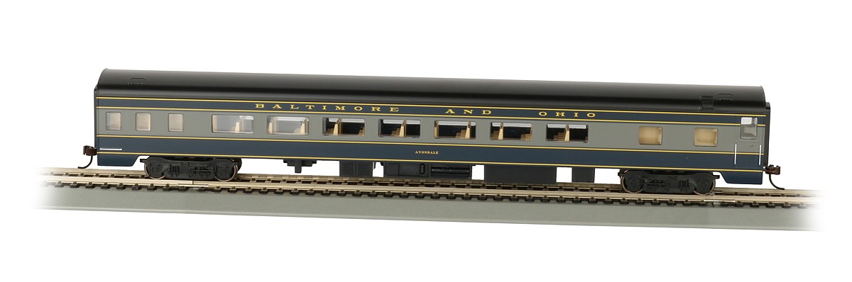 Bachmann 85' Smooth-Side B&O Coach HO Scale Model Train Passenger Car ...