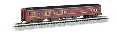 Bachmann 85 Smooth-Side Observation w/Interior Light PRR N Scale Model Train Passenger Car #14351
