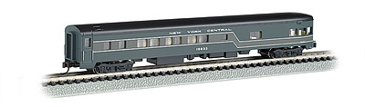 Bachmann 85 Smooth-Side Observation w/Interior Light NYC N Scale Model Train Passenger Car #14355