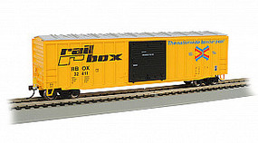 Bachmann 50' Outside Braced Boxcar Railbox (FRED) HO Scale Model Train Freight Car #14901